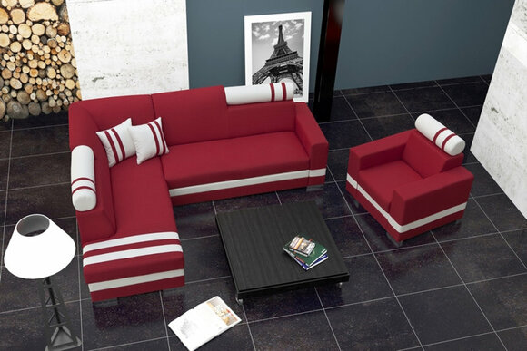 Sofa Sleeper Sofa Designer Sofa with Bed Function + Bed Drawer Corner Sofa Couch NEW R1