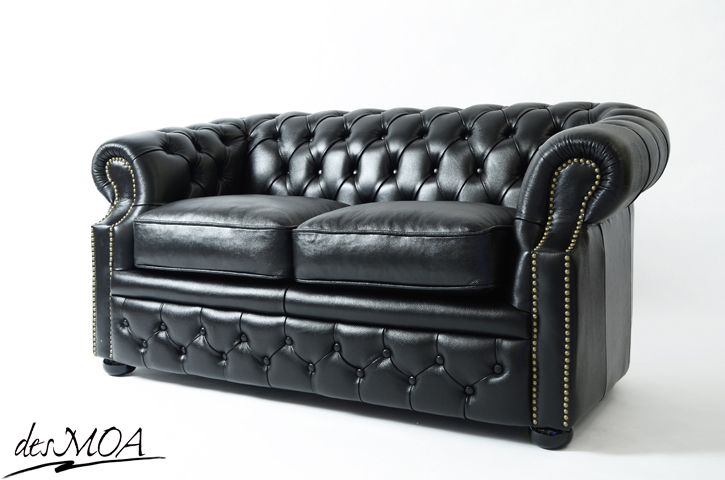 Sofa Couch Chesterfield Upholstery Sofas 2 Seater Leather Textile Lounge Club #289