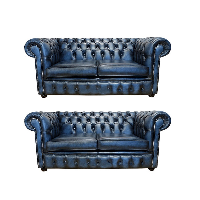Chesterfield Design Luxury Upholstery Sofa Couch Seat Set Leather Textile New #164
