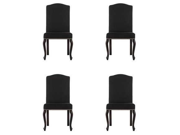 4x Chesterfield design upholstered chair set chairs textile seat complete set
