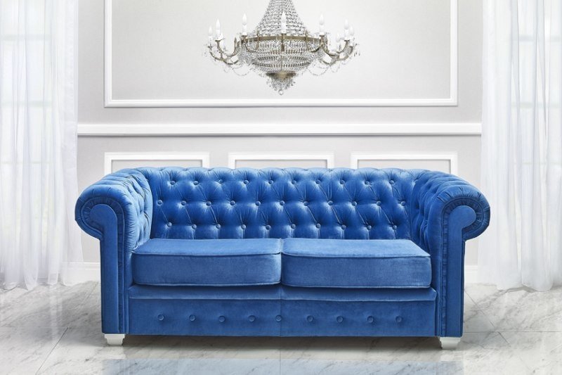 Chesterfield Design Luxury Upholstery Sofa Couch Seat Set Leather Textile New #H3