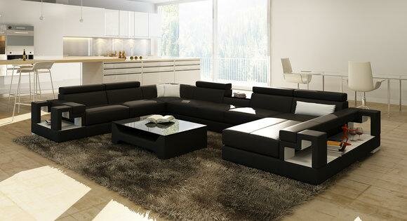 XXL Big Living Area Leather Sofa Couch Upholstery Sofas Set Corner Couches