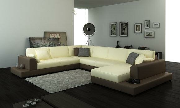 Living Room Corner Sofa Leather Sofa Couch Upholstery Seat Set Sofas