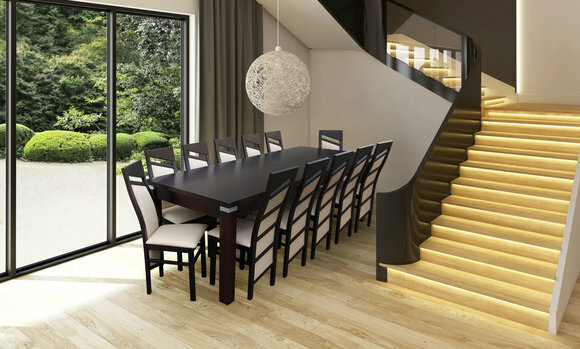 Design dining room set chair set table + 12 chairs dining sets tables wood