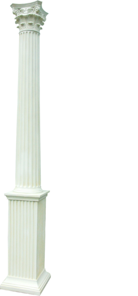Design 313 cm height antique greek corinthian column style decorative furniture
