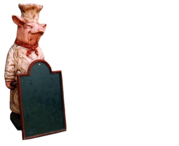 Restaurant table stand steak figure statue made of acrylic material decoration sculpture