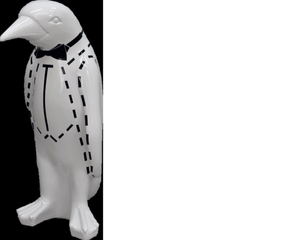 XXL Design 67cm Penguin Luxury Figure Sculpture Handmade Animal Sculptures Figurines