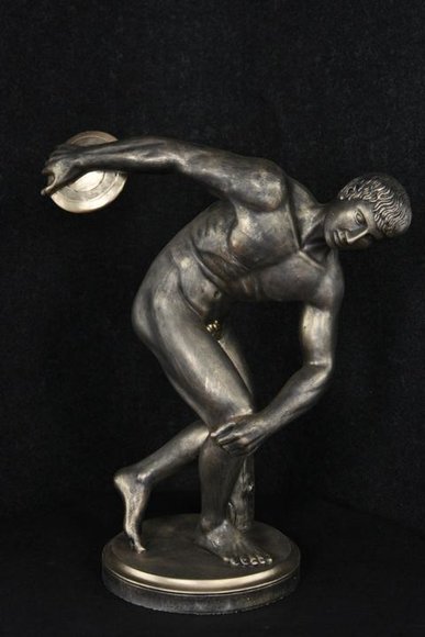 Greek Figure Discus Thrower Sculpture Olympus Sport Statues Abstract Figures