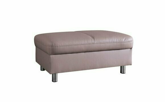 XXL Club Lounge Stool Pufa Leather Ottoman Designer Textile Footstool Design New