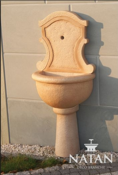 Decorative wall fountain washbasin-utility sink made of weather-resistant cement model - SEVILLA