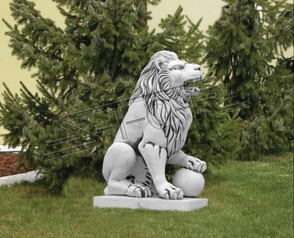 Noble knight lion figure statue sculpture figures sculptures garden terrace decoration