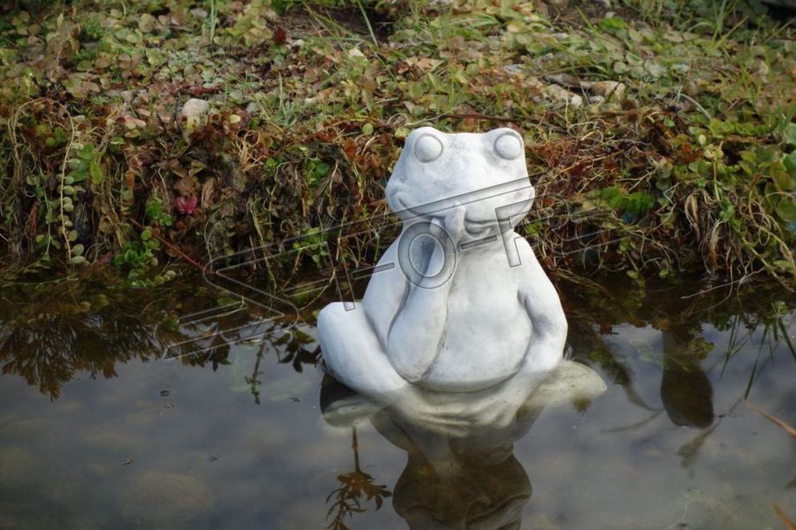 Garden Decoration Frog Terrace Stone Figurine Deco Statue Sculpture New