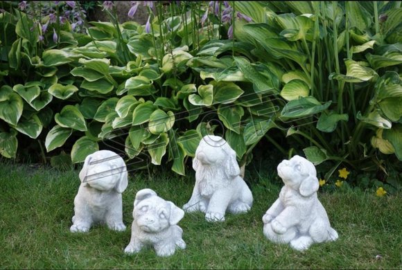 Garden Decoration Dog Terrace Stone Figures Figure Deco Statue Sculpture S103073