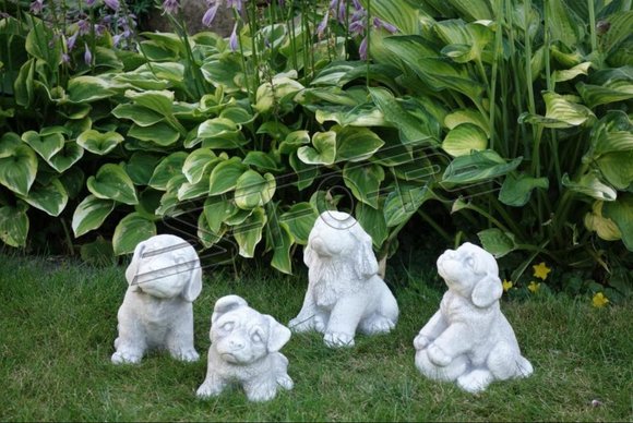 Garden Decoration Dog Terrace Stone Figures Figure Deco Statue Sculpture S103076