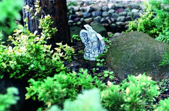 Garden Decoration Eagle Terrace Stone Figures Figurine Statue Sculpture Bird 29cm