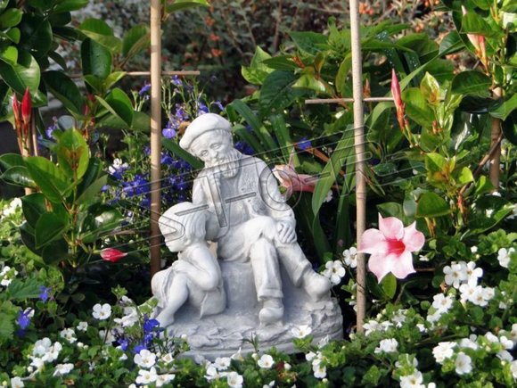 Garden Decoration Grandpa Grandson Statue Sculpture Figures Sculptures Designer Figure