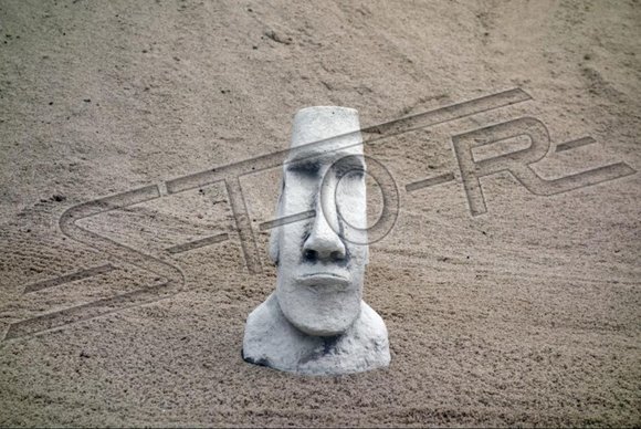 Garden Decoration Moai Terrace Stone Figures Figure Deco Statue Sculpture 101218