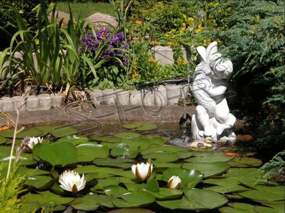 Fountain figure statue figures statues sculpture sculptures garden 50 cm New 170