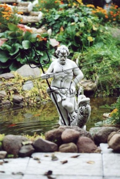 Fountain figure statue figures statues sculpture sculptures garden 75 cm New 302