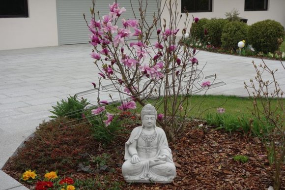 Buddha sculpture in stone look. Large sculpture for garden and living area 101156