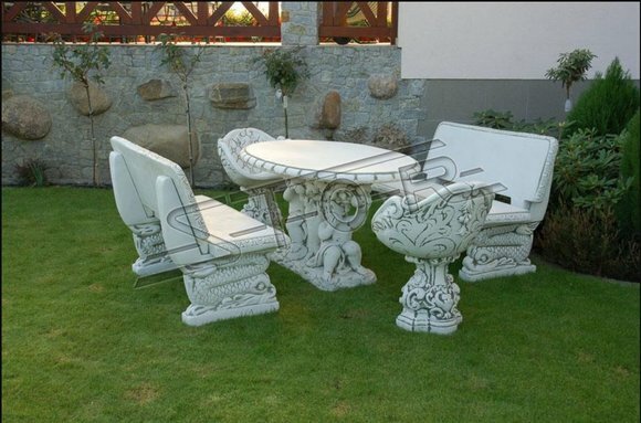 Chairs Chair Armchairs Garden Furniture Throne Stone Figure Statue Antique Style Figurines 351
