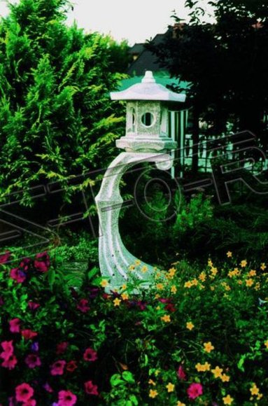 Japanese Garden Lamps Decoration Lighting Bird Waterer Figurine Sculpture 610