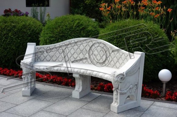Antique Style Bench Stone Garden Patio Furniture XXL Outdoor Bench New S205006