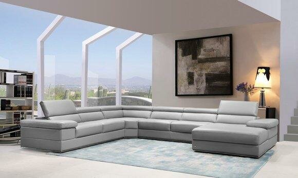 Leather Sofa Living Area Corner Sofa Corner Set Design Modern Sofa 1530B