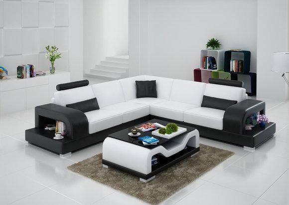 Leather sofa couch living corner sofa corner set design modern sofa G8007B