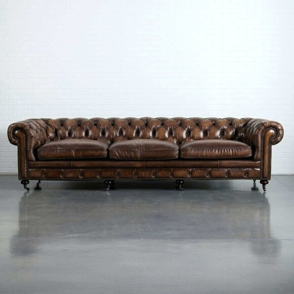 Noble luxury Chesterfield couch upholstery sofa leather sofa 4 seater XXL big couches