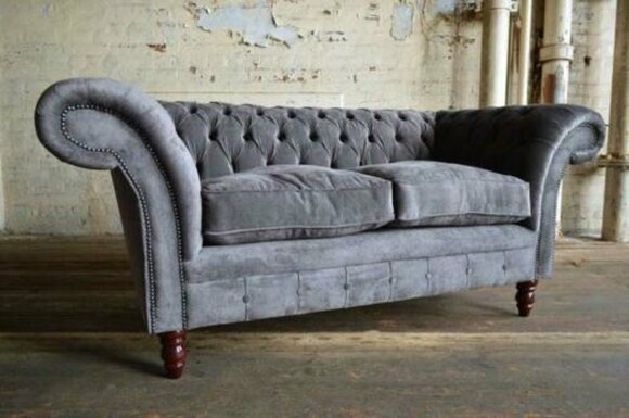 Chesterfield textile upholstery sofa design luxury couch fabric sofas 2 seater couches