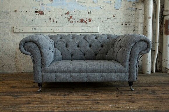 2 seater couch Chesterfield leather upholstery sofa couches sofas designer new textile