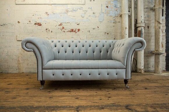 Chesterfield leather sofa couch upholstery designer 2 seater sofas couches new textile