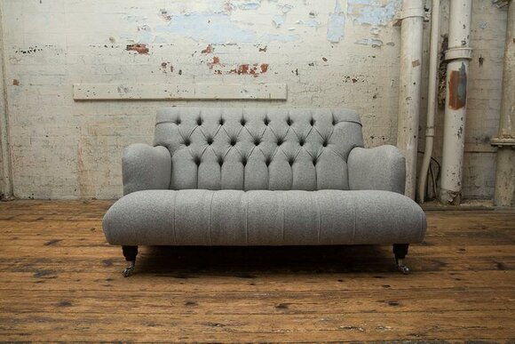 Design Classic Textile Sofa 2 Seater Couch Upholstery Luxury Sofas Chesterfield