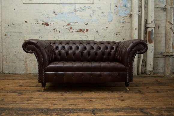 Brown designer sofa couch upholstery XXL 2 seater big sofas couches textile leather