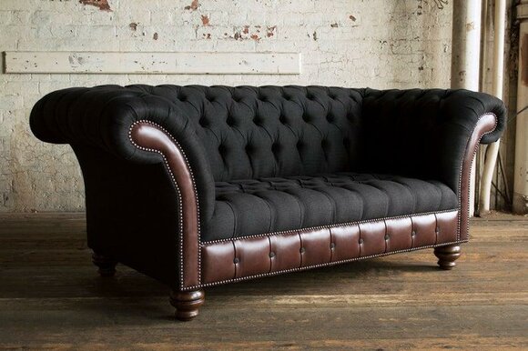 Chesterfield Upholstery Textile Sofa 2 Seater Sofa Sofas Design Luxury Fabric Sofas #1