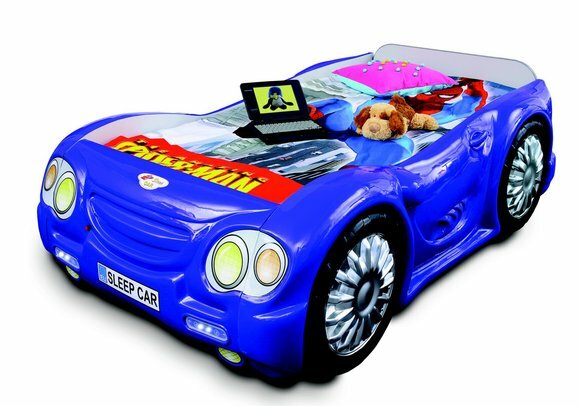 Racing Car Bed with Mattress Cot Car Bed Kids Room Blue Beds