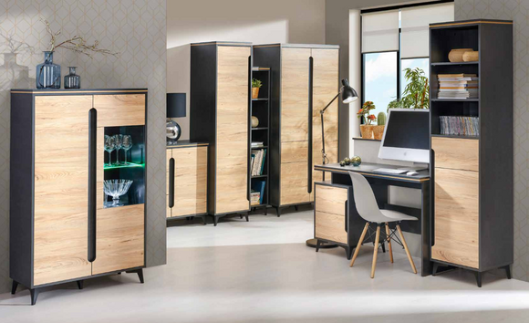 Modern office room set, office furniture, complete set of furniture, table, cupboard, 7 pieces