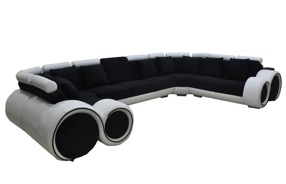 Corner Leather Modern XXL Couch Living Area Leather Sofa U-shape A1163 +