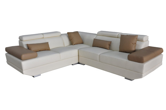 Leather sofa couch living landscape corner set design modern sofa L-shape K5009