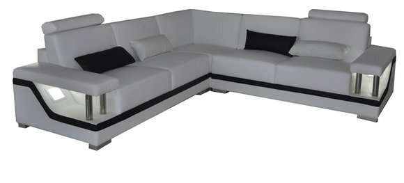 Leather sofa couch living landscape corner set design modern sofa L-shape L6002