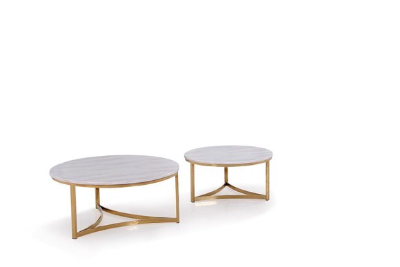 Marble 2x Design Side Tables Couch Table Sofa Living Room Classic SET New