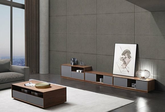 Living Room Complete Set Chest of Drawers Sideboard Cabinet Wall Coffee Table Set RTV