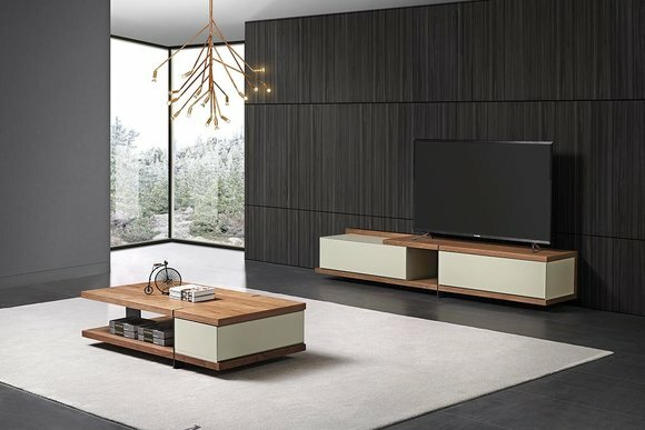 Living Room Complete Set Chest of Drawers Sideboard Cabinet Wall Coffee Table Set RTV