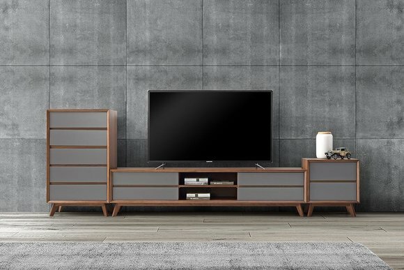 Italian Wood Furniture Designer Living Room Wall Chest of Drawers Sideboard Living Room