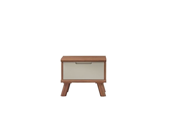 Modern style designer bedside table made of real wooden with a sliding drawer