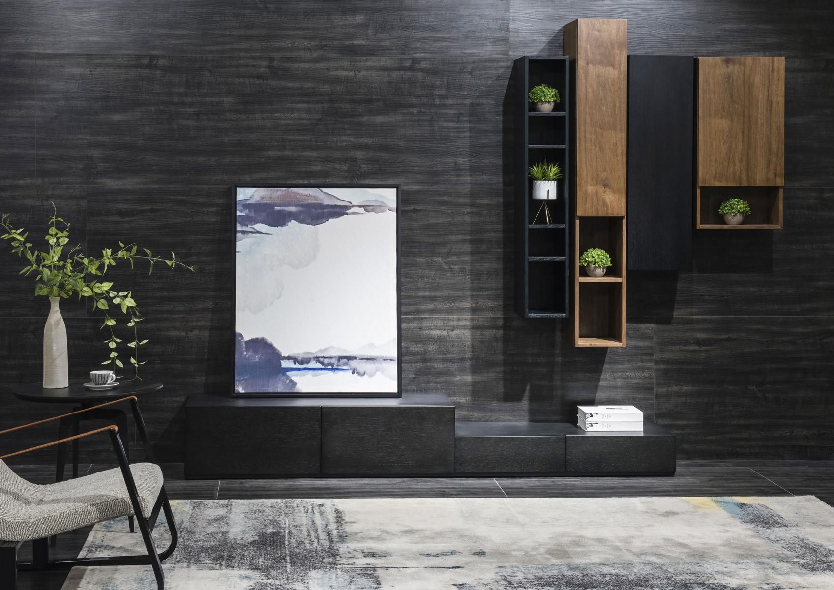 TV Furniture Wall Units Shelf Living Wall Cabinets Side Low Board Shelves Wood design