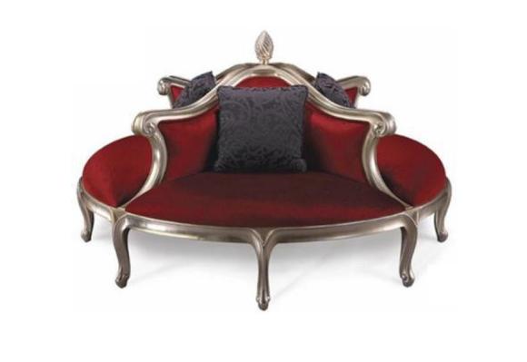 Round Sofa Cushion Chesterfield Velvet 4 Seater Antique Style Armchair New