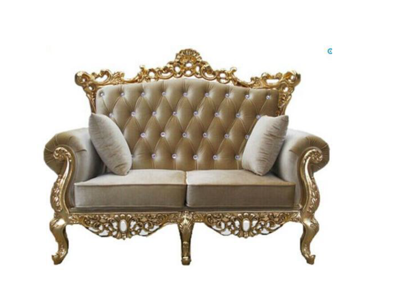 Two Seater Chesterfield Throne Sofa Royal Upholstery Velvet 2 Seater Antique Style