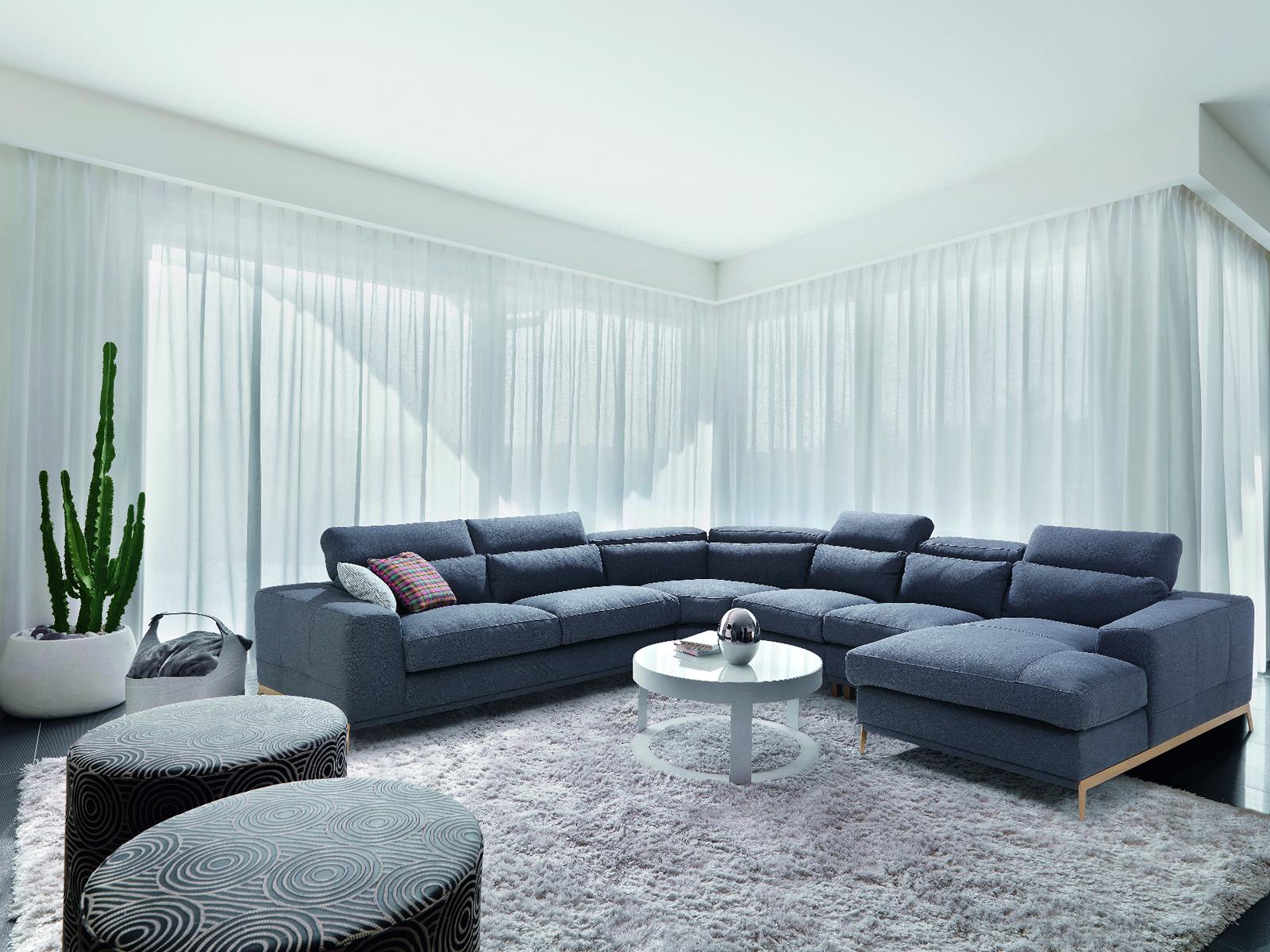 Living Landscape Design Cushion Couch U Shape Sofas Couches Textile Luxury Class New